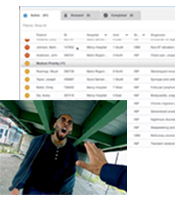 screen shot of Perception iO and the MCG dashboard